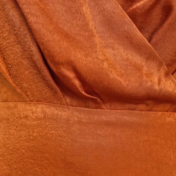 Constantine Rust Orange Satin Maxi Dress - Picture 4 of 7